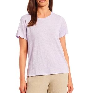 Eileen Fisher Jersey Knit Crew Neck Short Sleeve Top